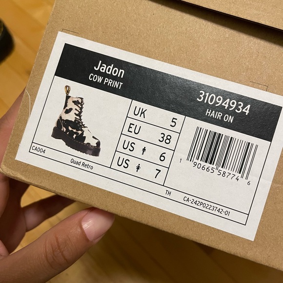 Doc Martens Jadon Hair-On Cow Print Platform Boots - Picture 11 of 11